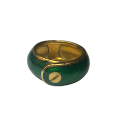 BAGUE VAN CLEEF & ARPELS OR 18K ET EMAIL (T.48) - Castafiore