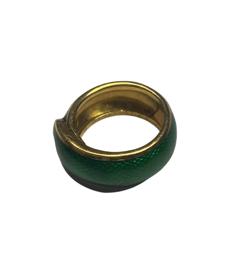 BAGUE VAN CLEEF & ARPELS OR 18K ET EMAIL (T.48) - Castafiore