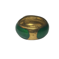 BAGUE VAN CLEEF & ARPELS OR 18K ET EMAIL (T.48) - Castafiore