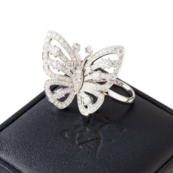Bague VAN CLEEF & ARPELS Papillon en or blanc et diamants - Castafiore