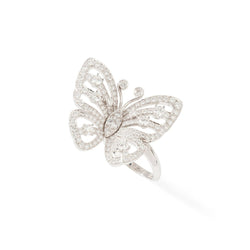 Bague VAN CLEEF & ARPELS Papillon en or blanc et diamants - Castafiore