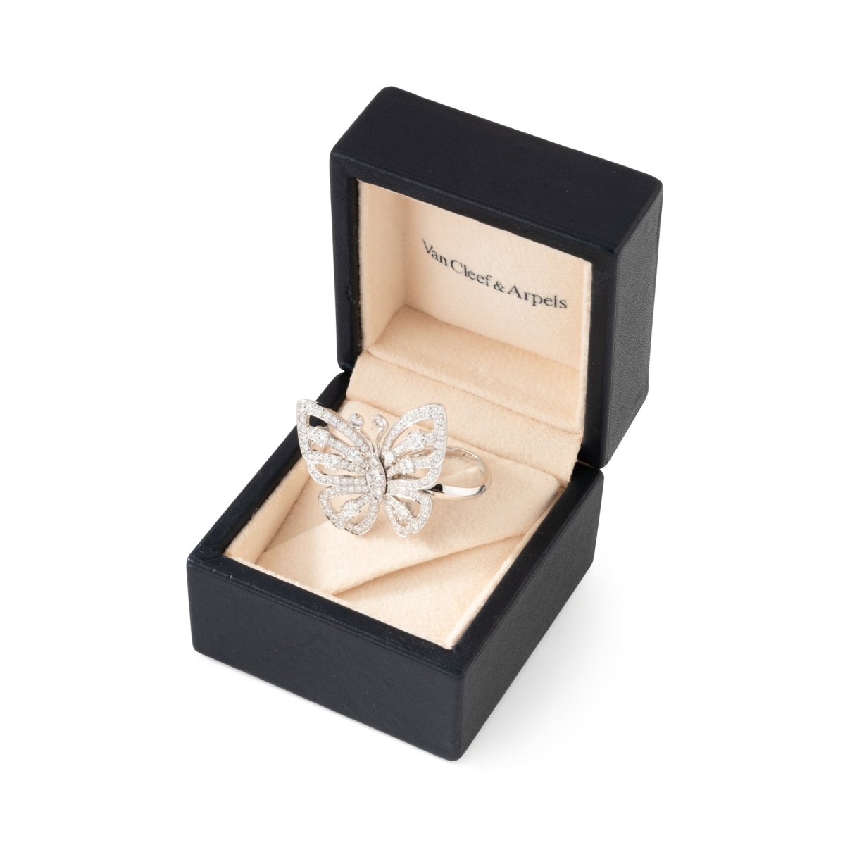 Bague VAN CLEEF & ARPELS Papillon en or blanc et diamants - Castafiore