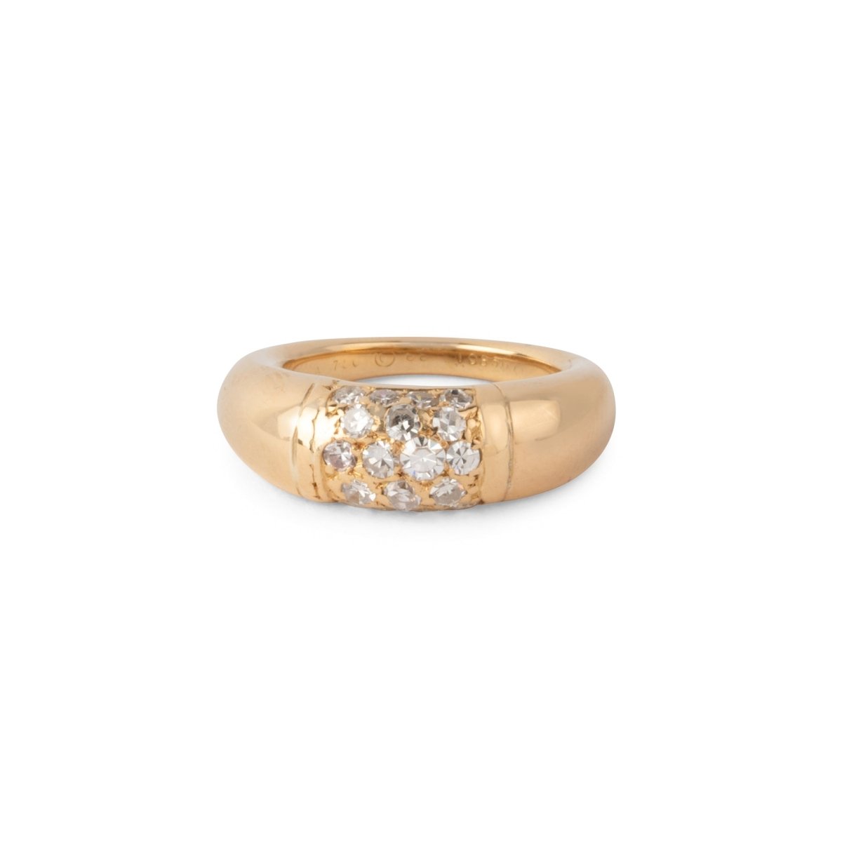 Bague VAN CLEEF & ARPELS "Philippine en or jaune, corail et diamants - Castafiore