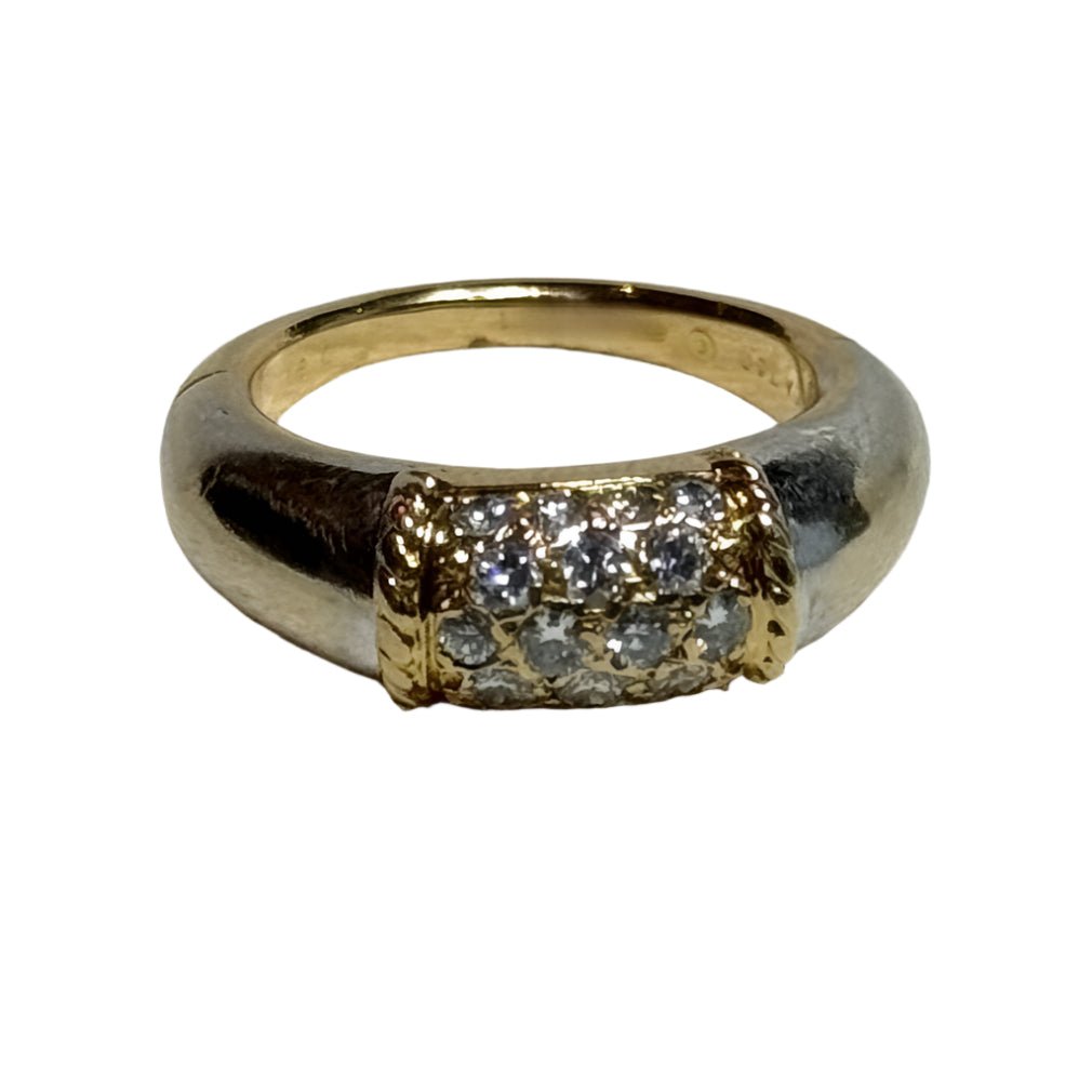 Bague VAN CLEEF & ARPELS "Philippine" en or jaune et blanc, et diamants - Castafiore