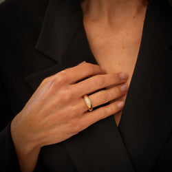 Bague VAN CLEEF & ARPELS "Philippine" en or jaune et diamants - Castafiore