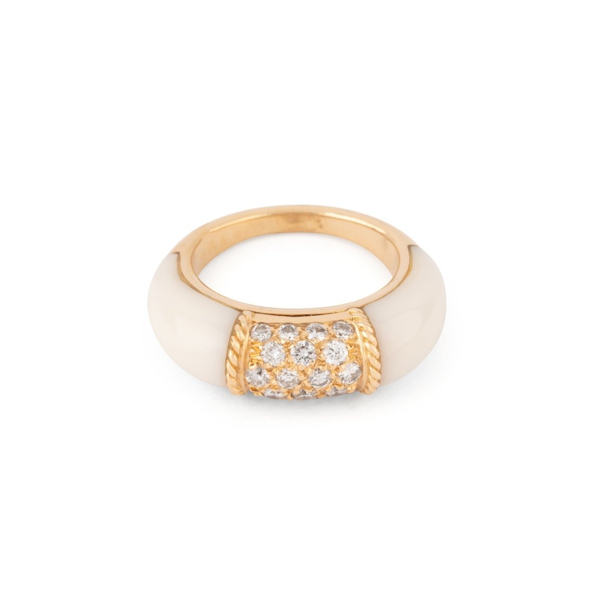Bague Van Cleef & Arpels Philippine en or jaune et Ivoire - Castafiore