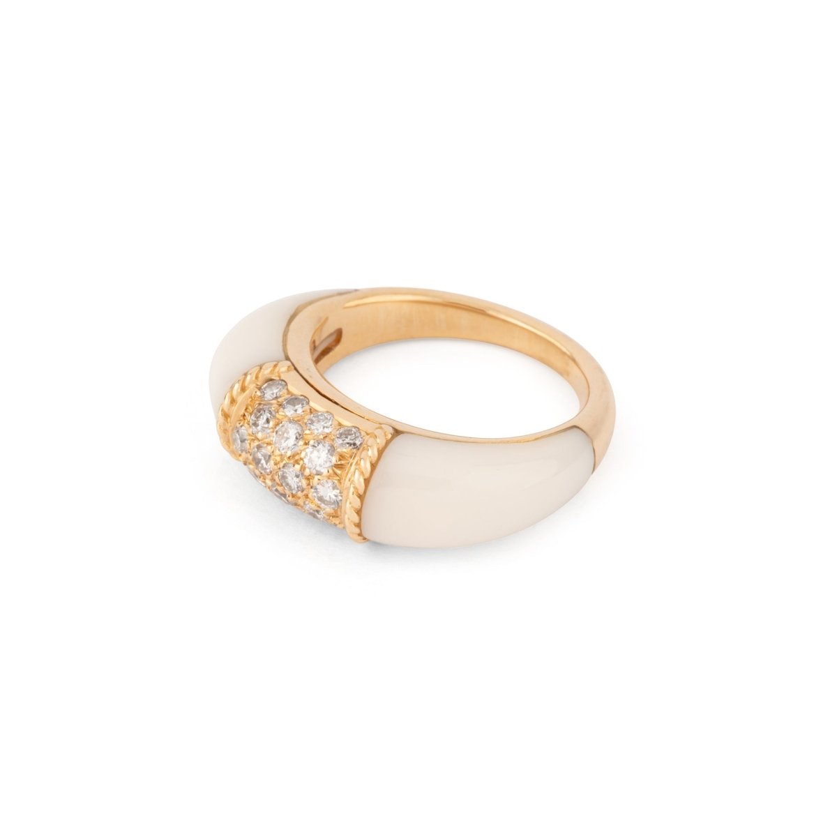 Bague Van Cleef & Arpels Philippine en or jaune et Ivoire - Castafiore