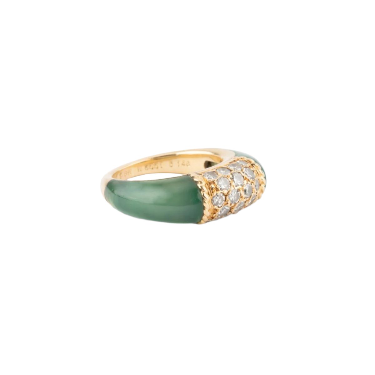 VAN CLEEF ARPELS Philippine Jonc Ring In Yellow Gold Green Jade A van-cleef-arpels-philippine-jonc-ring-in-yellow-gold-green-jade-a