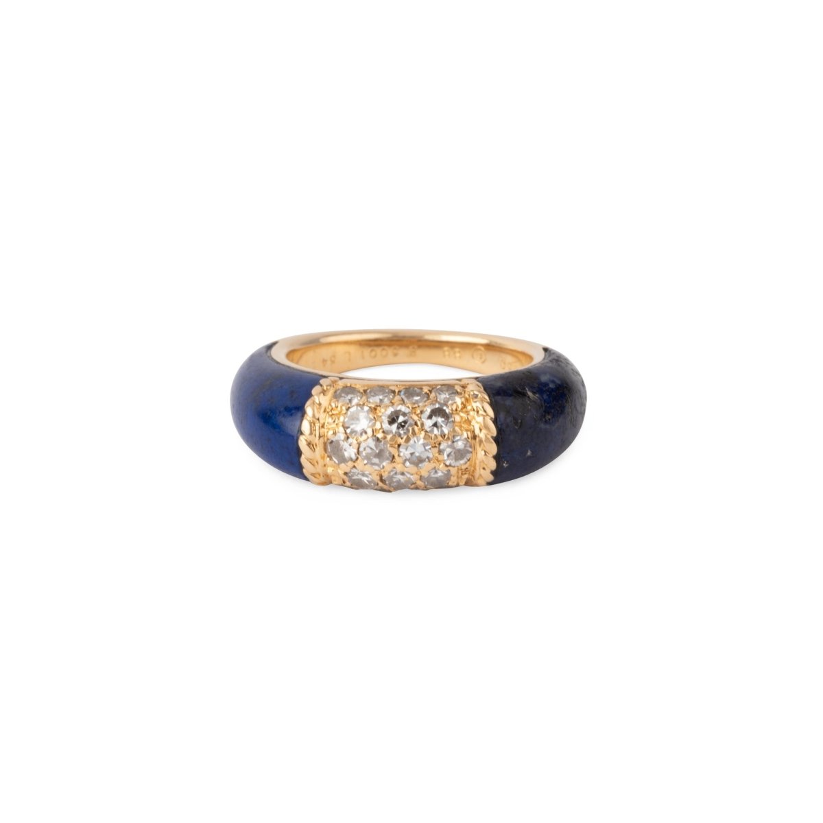 Bague VAN CLEEF & ARPELS "Philippine" en or jaune, lapis - lazuli et diamants - Castafiore
