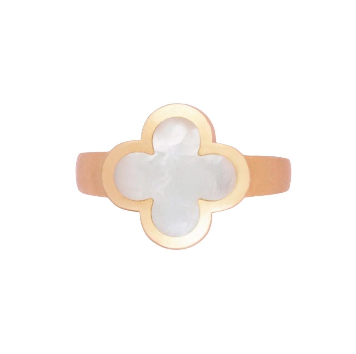 Bague VAN CLEEF & ARPELS "Pure Alhambra" en or jaune et nacre - Castafiore