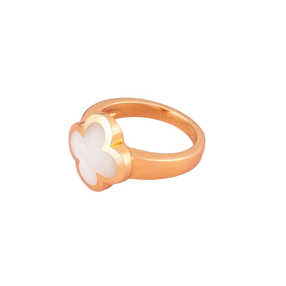 Bague VAN CLEEF & ARPELS "Pure Alhambra" en or jaune et nacre - Castafiore