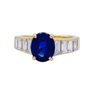 Bague Van Cleef & Arpels saphir et diamants baguette. - Castafiore