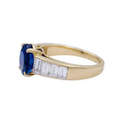 Bague Van Cleef & Arpels saphir et diamants baguette. - Castafiore