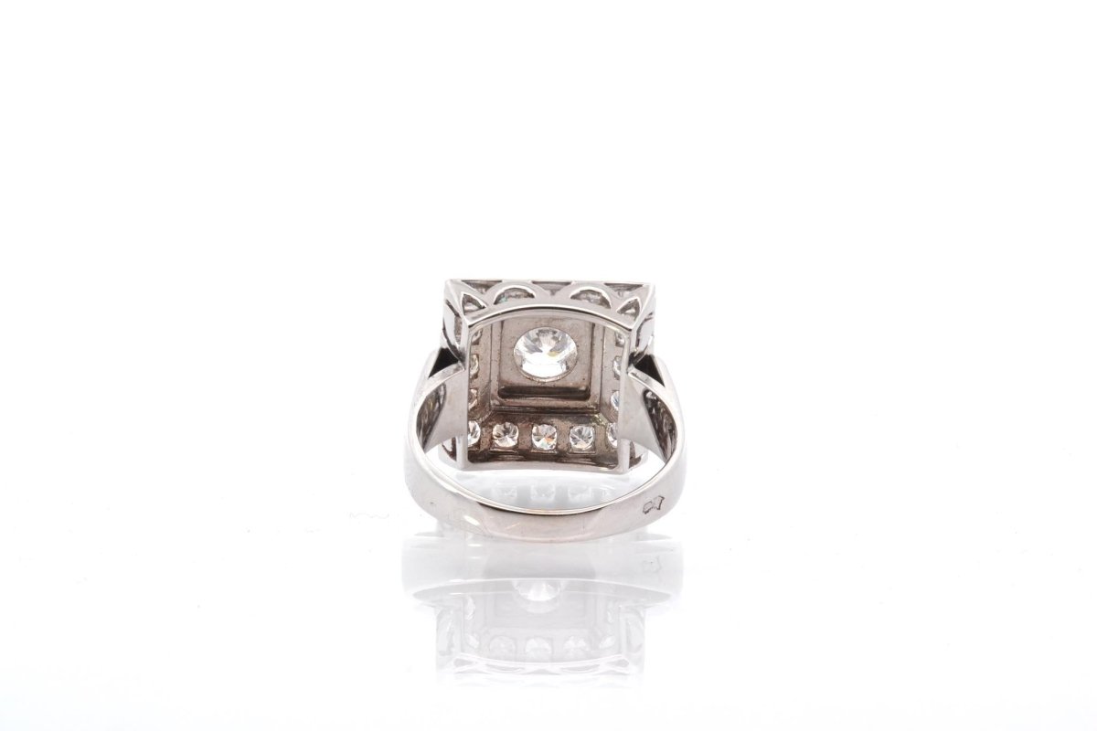Bague vintage 1950 diamants en platine - Castafiore