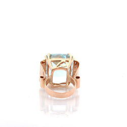 Bague vintage aigue - marine en or - Castafiore