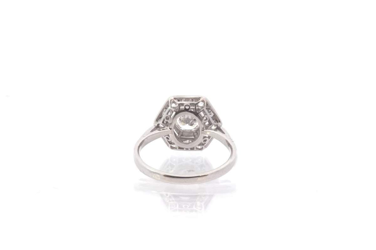 Bague vintage art déco diamants en platine - Castafiore
