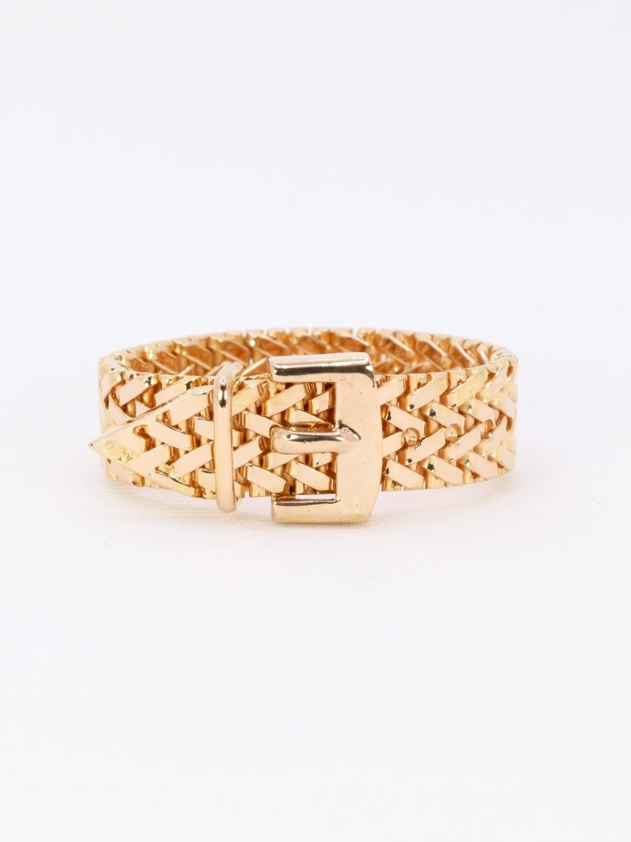 Bague vintage ceinture or jaune - Castafiore