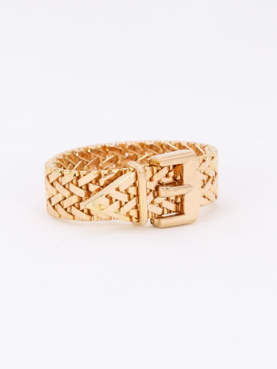 Bague vintage ceinture or jaune - Castafiore