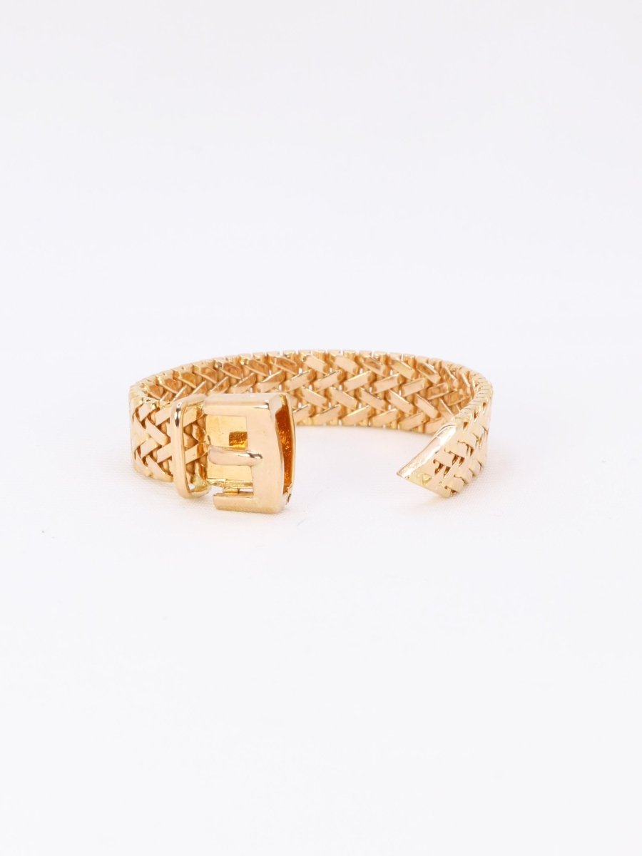 Bague vintage ceinture or jaune - Castafiore