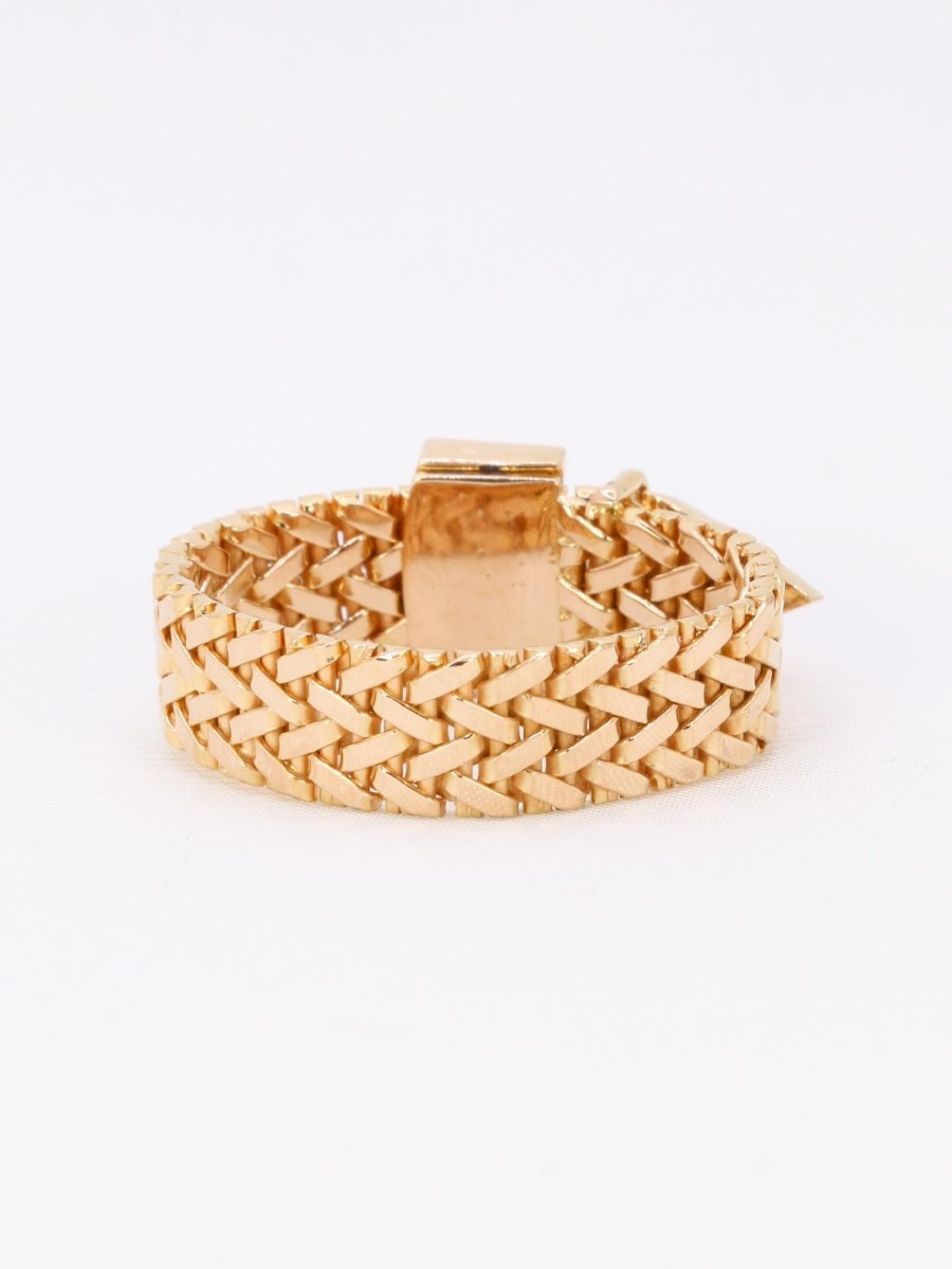 Bague vintage ceinture or jaune - Castafiore