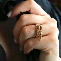 Bague vintage ceinture or jaune - Castafiore