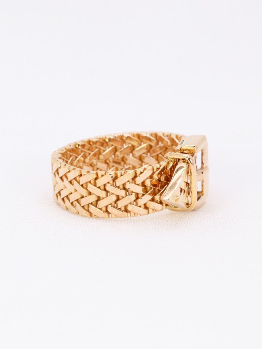 Bague vintage ceinture or jaune - Castafiore