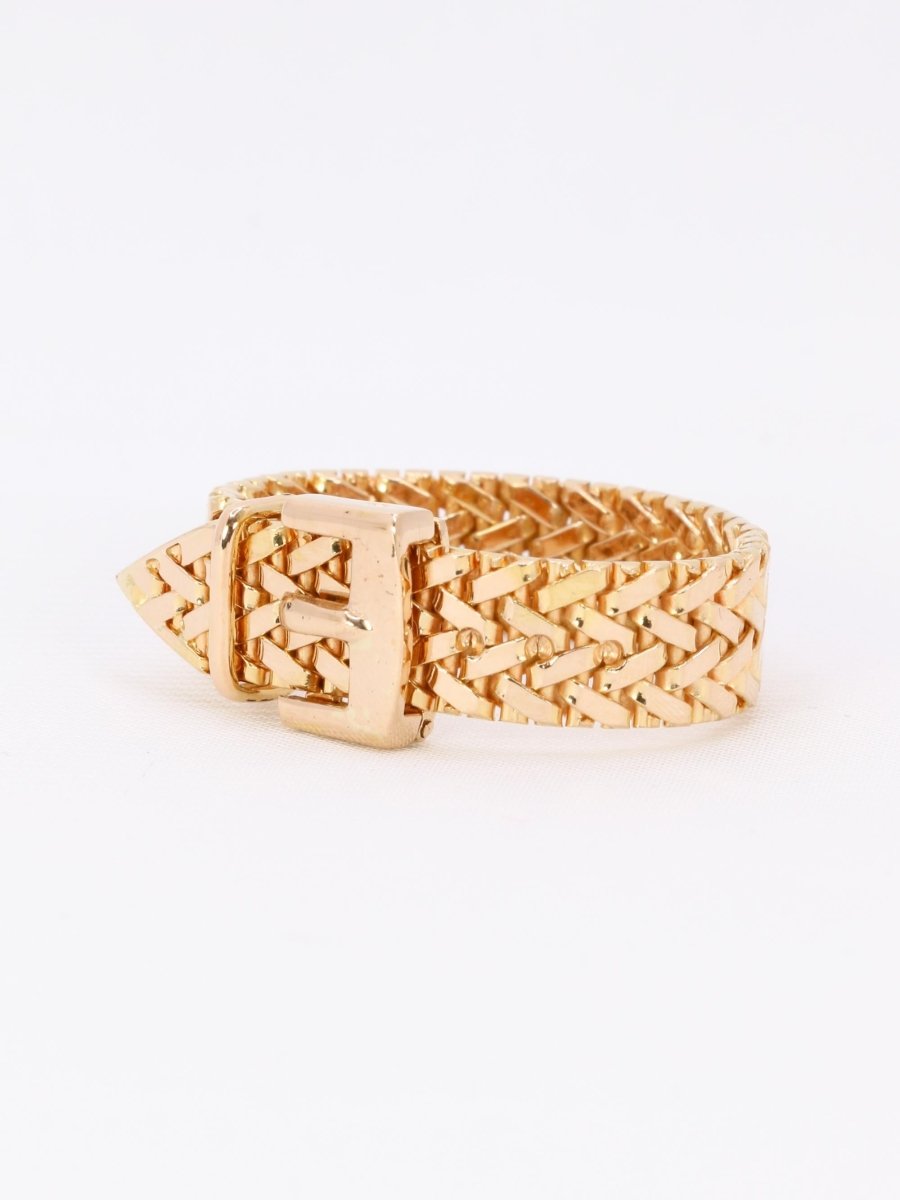 Bague vintage ceinture or jaune - Castafiore