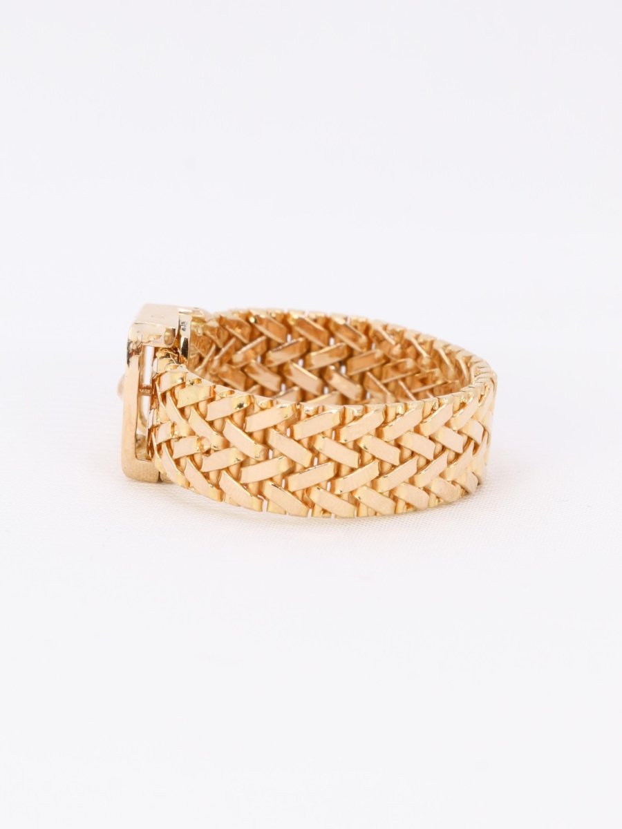 Bague vintage ceinture or jaune - Castafiore
