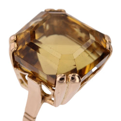 Bague VINTAGE Citrine en or rose - Castafiore