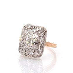 Bague vintage diamant 1,07cts J/SI2 - Castafiore
