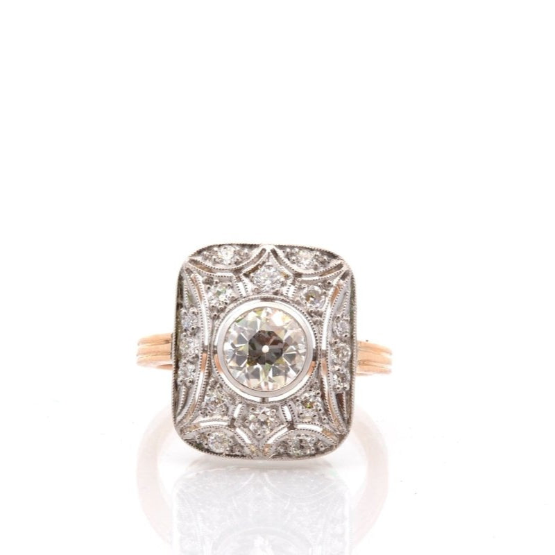 Bague vintage diamant 1,07cts J/SI2 - Castafiore