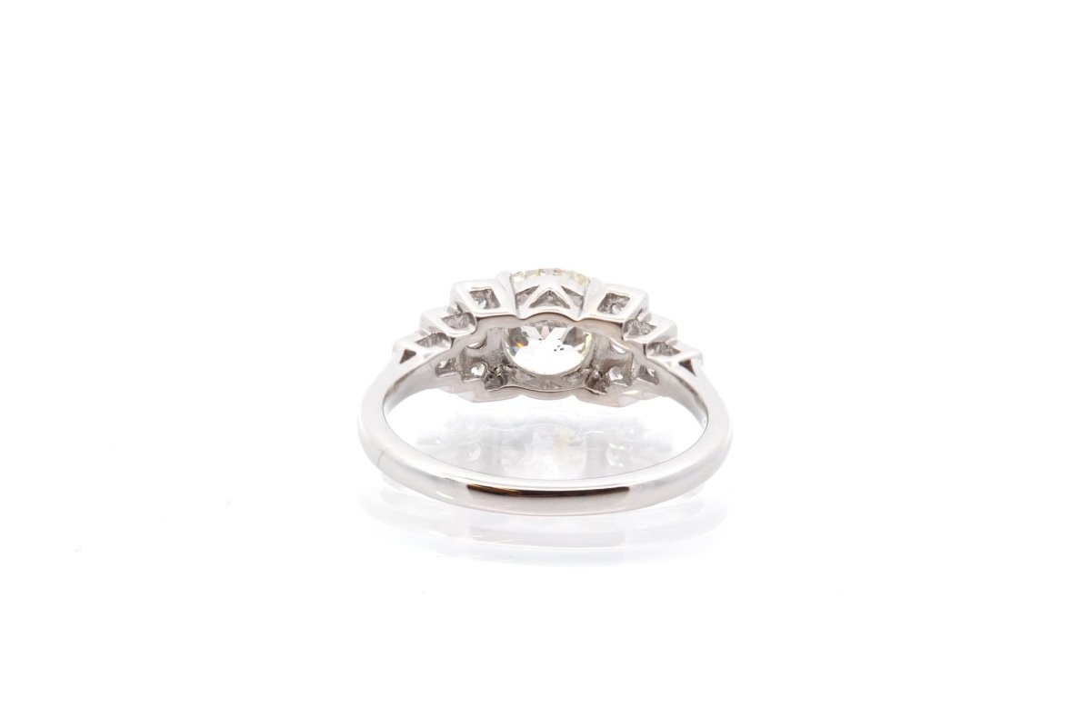 Bague vintage diamant 1,19 cts H/SI2 en or - Castafiore