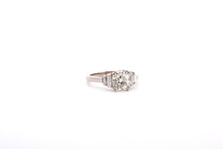 Bague vintage diamant coussin 1,40cts K/SI2 - Castafiore