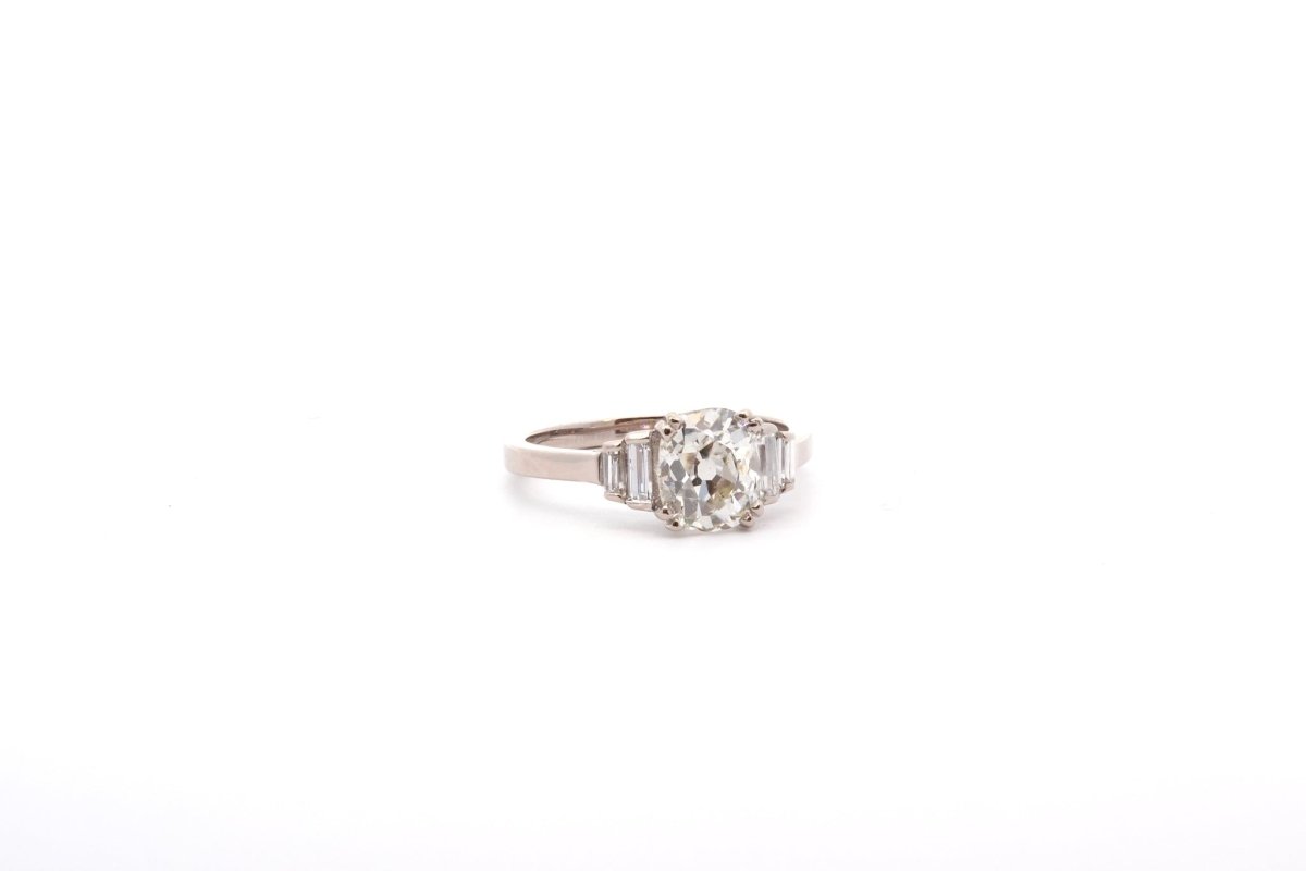 Bague vintage diamant coussin 1,40cts K/SI2 - Castafiore