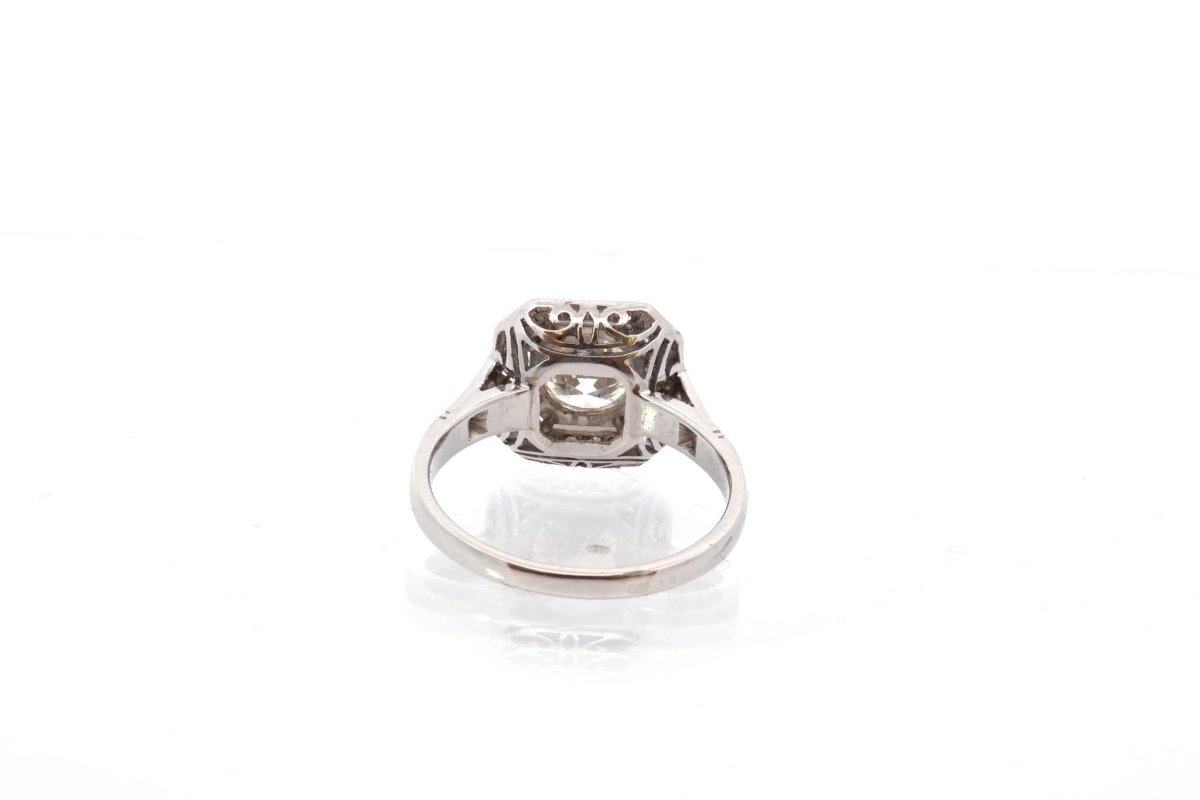 Bague vintage diamant de 1,02 carats en platine - Castafiore