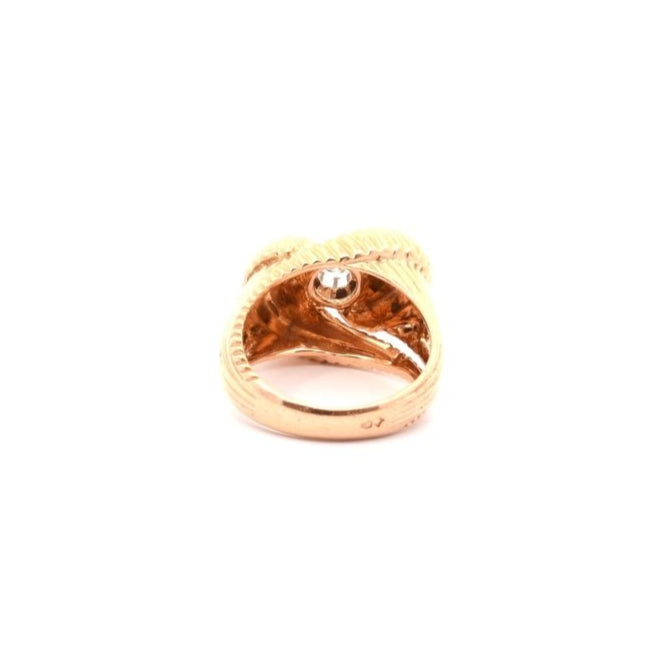 Bague vintage diamant en or 18k - Castafiore