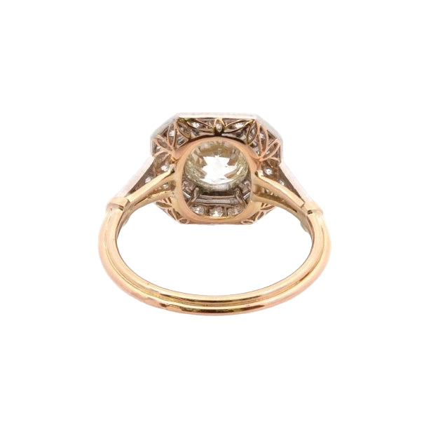 Bague VINTAGE Diamant en platine et or - Castafiore