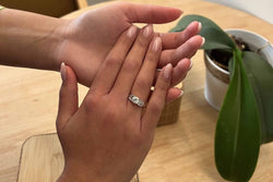 Bague vintage diamants en or 18k - Castafiore