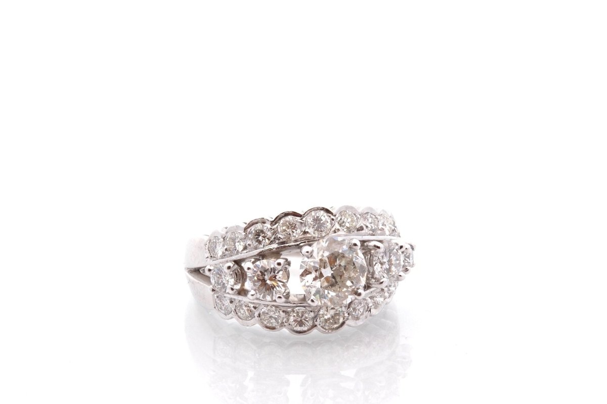 Bague VINTAGE Diamants en or blanc - Castafiore