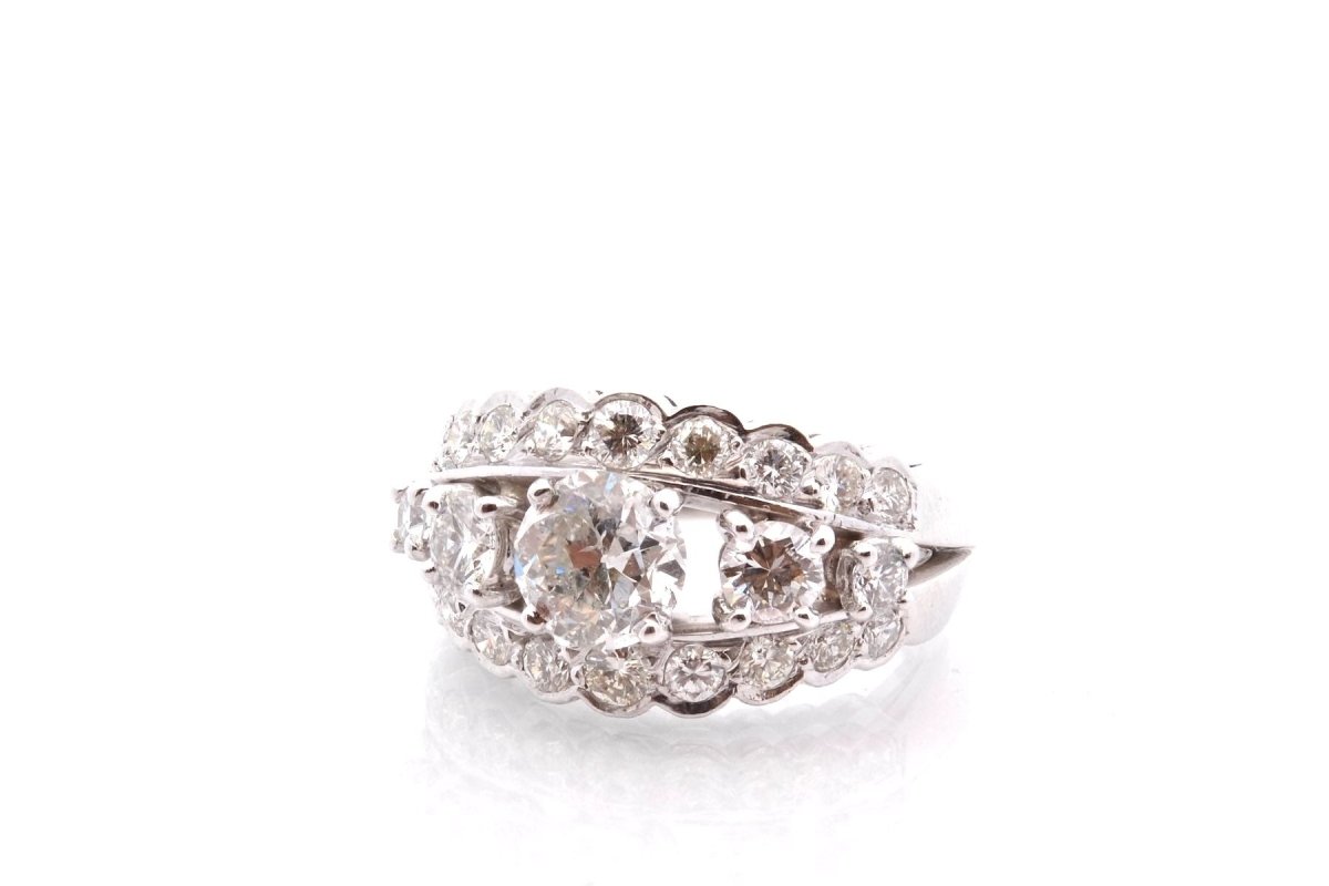 Bague VINTAGE Diamants en or blanc - Castafiore