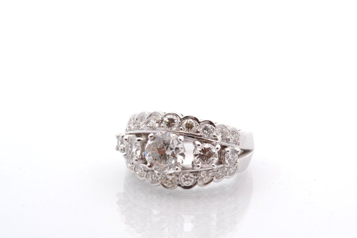 Bague VINTAGE Diamants en or blanc - Castafiore