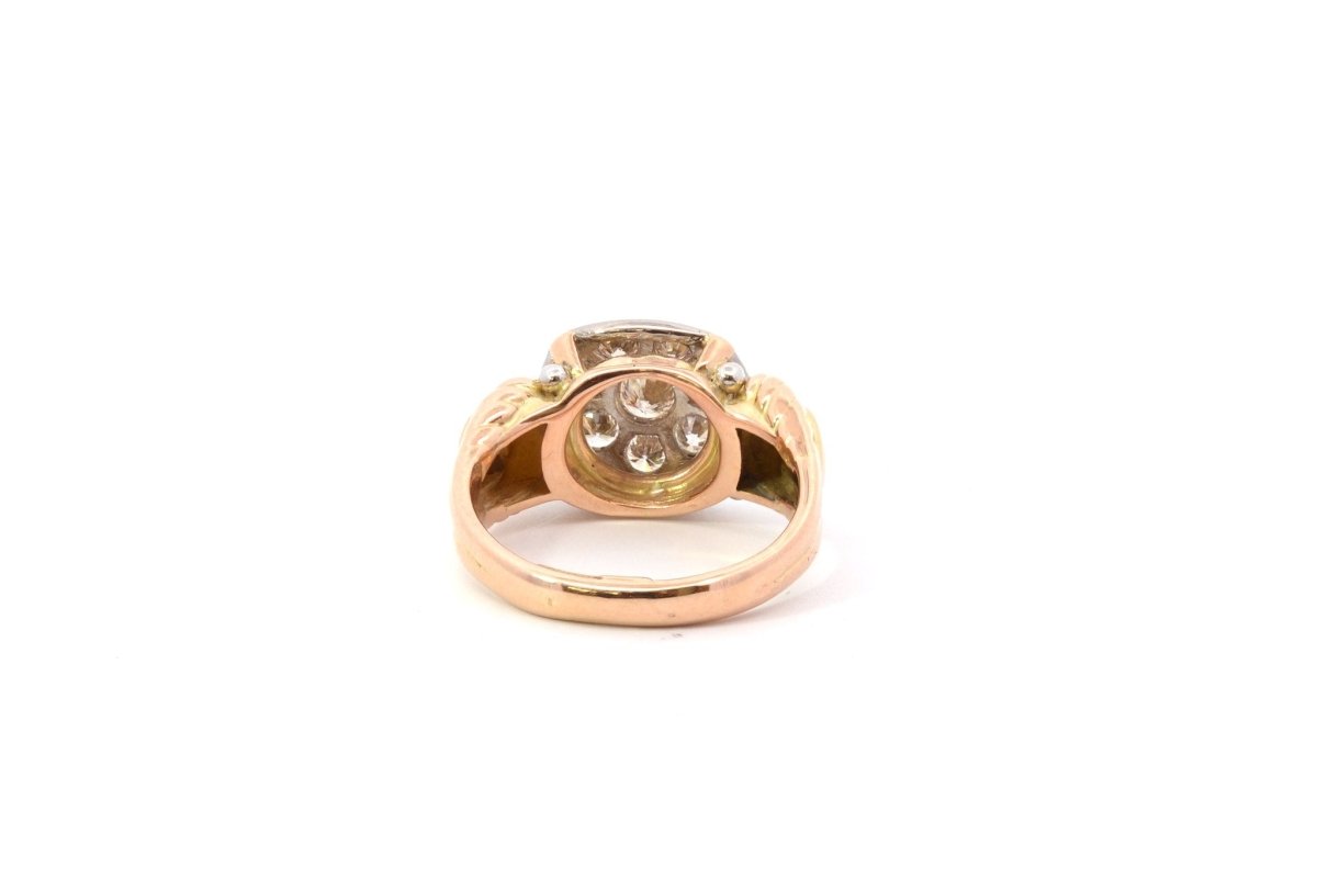 Bague vintage diamants en or et platine - Castafiore