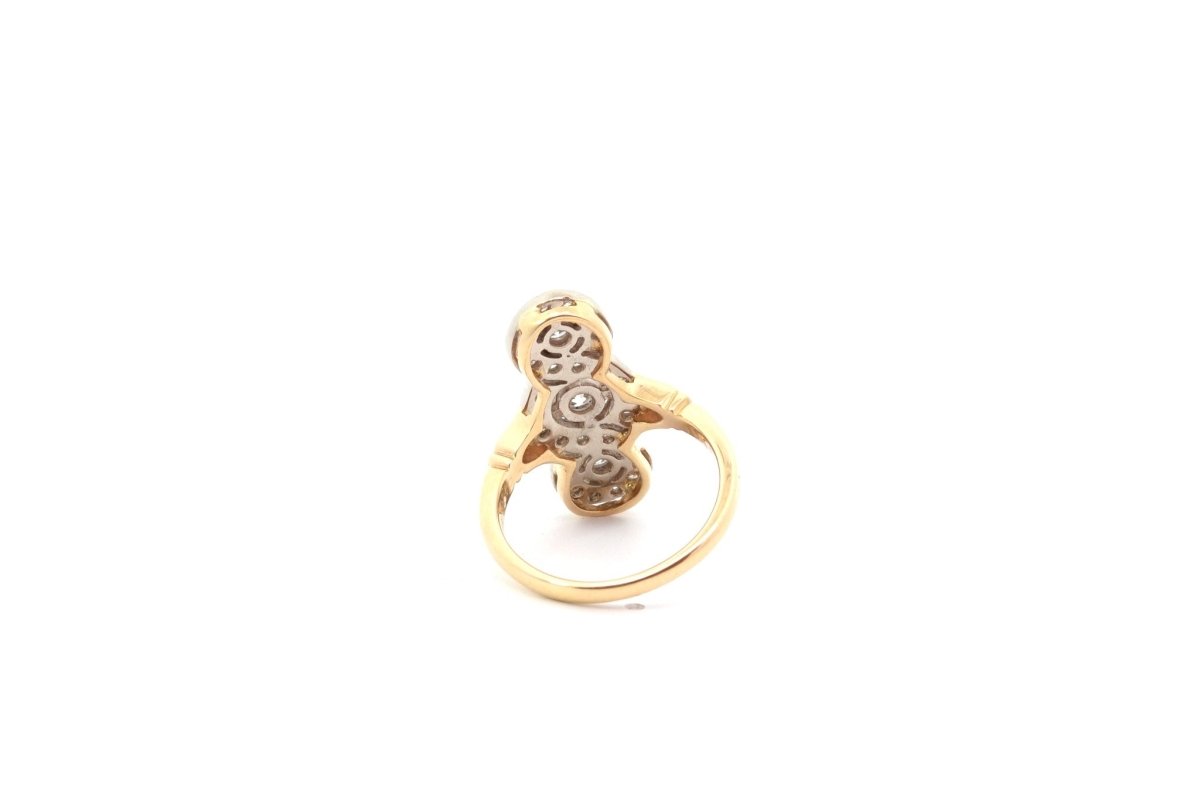 Bague vintage diamants en or et platine - Castafiore