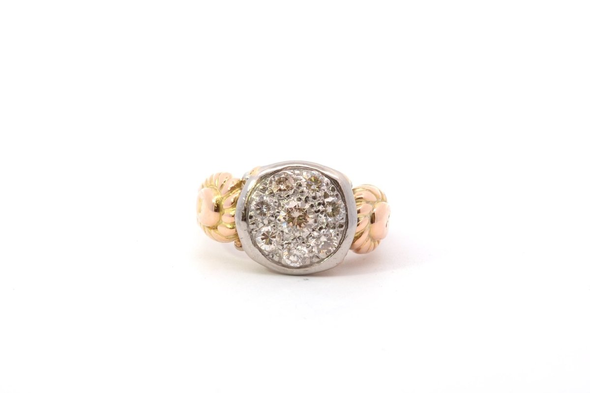 Bague vintage diamants en or et platine - Castafiore