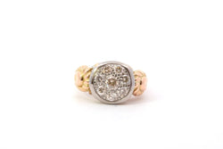Bague vintage diamants en or et platine - Castafiore