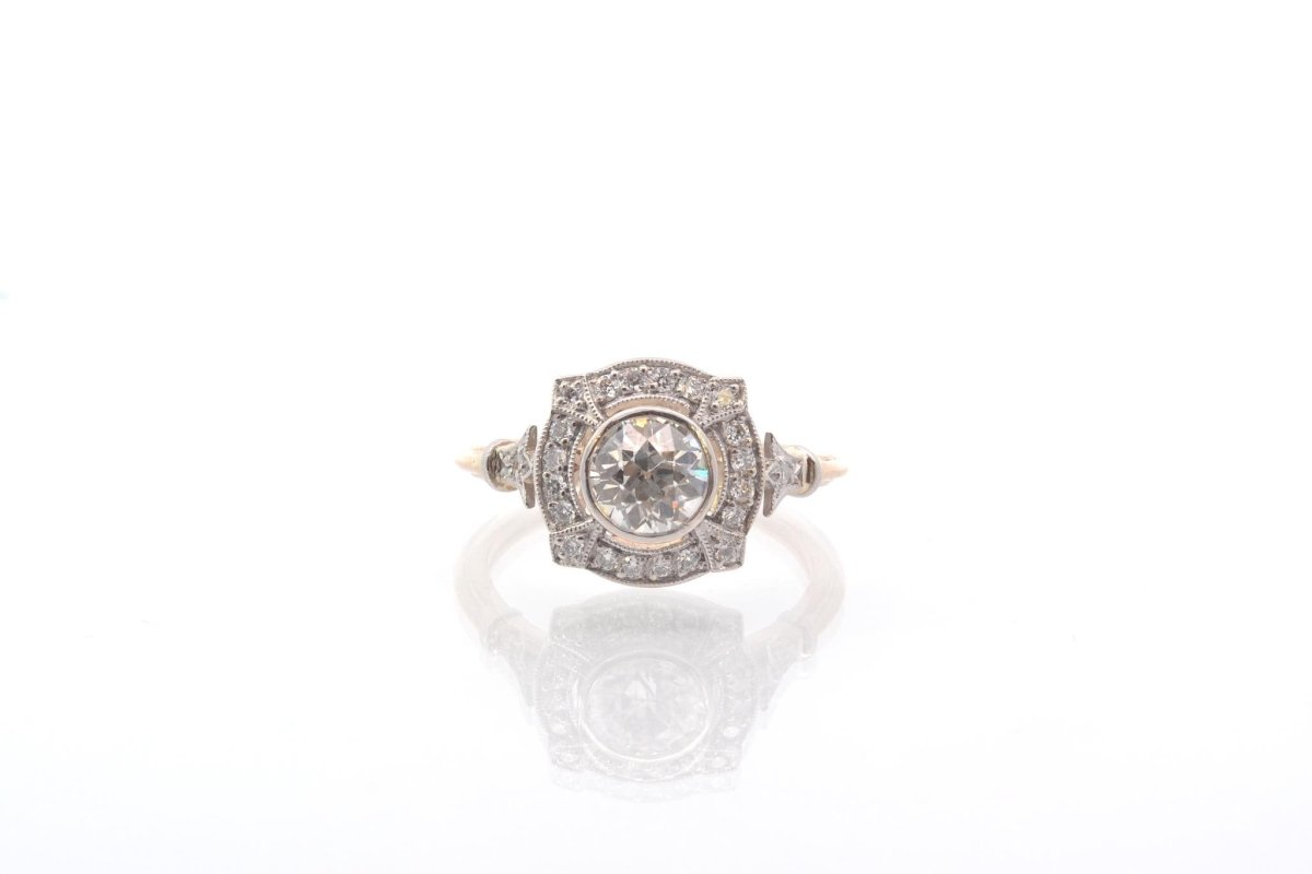 Bague vintage diamants en or et platine - Castafiore