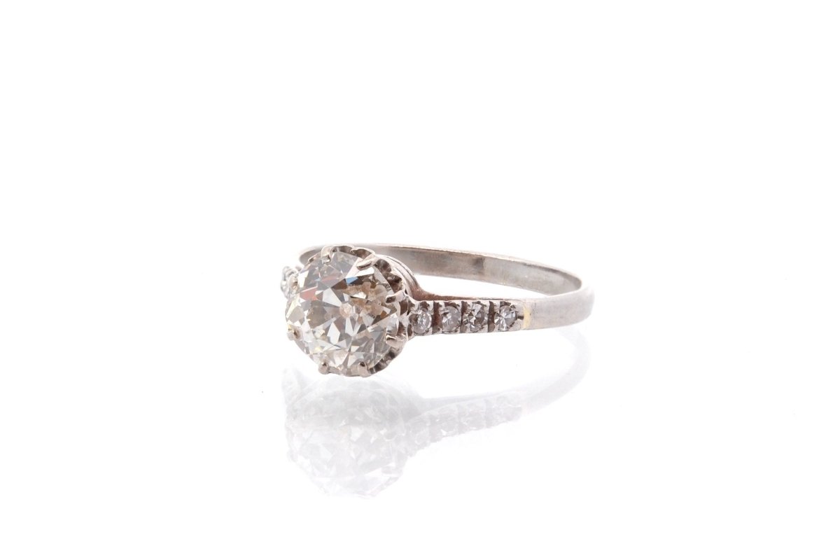 Bague vintage diamants en platine - Castafiore