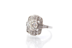 Bague vintage diamants en platine - Castafiore