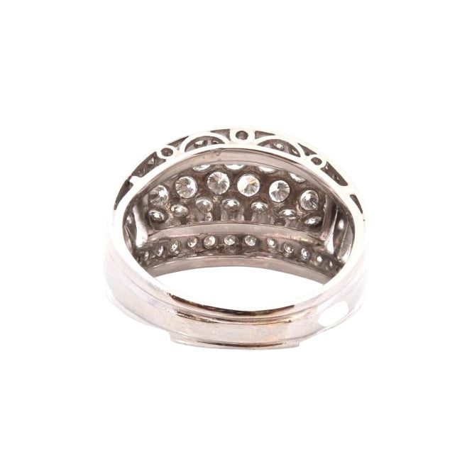 Bague VINTAGE en or blanc diamants - Castafiore