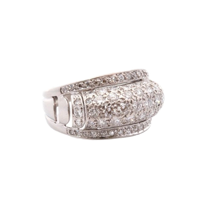 Bague VINTAGE en or blanc diamants - Castafiore